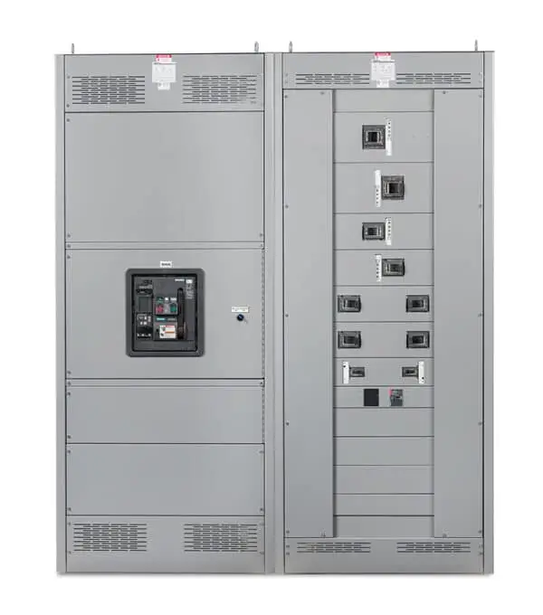 a grey metal lockers with black and white buttons
